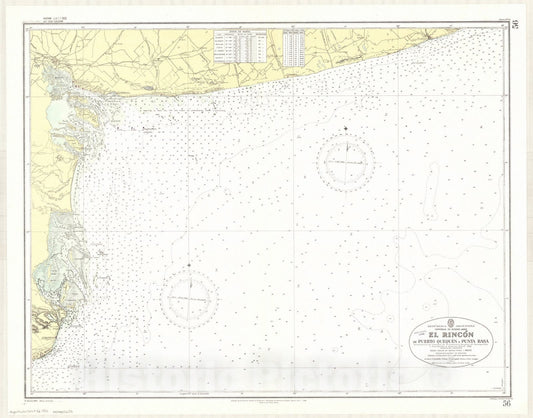 Map : Quequen, Argentina 1954, Republica Argentina, Provincia de Buenos Aires, el Rincon de Puerto Quequen a Punta Rasa , Antique Vintage Reproduction