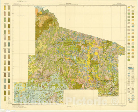 Map : Wisconsin 1913 1, Soil map, Wisconsin, reconnoissance survey : north-central Wisconsin sheet , Antique Vintage Reproduction