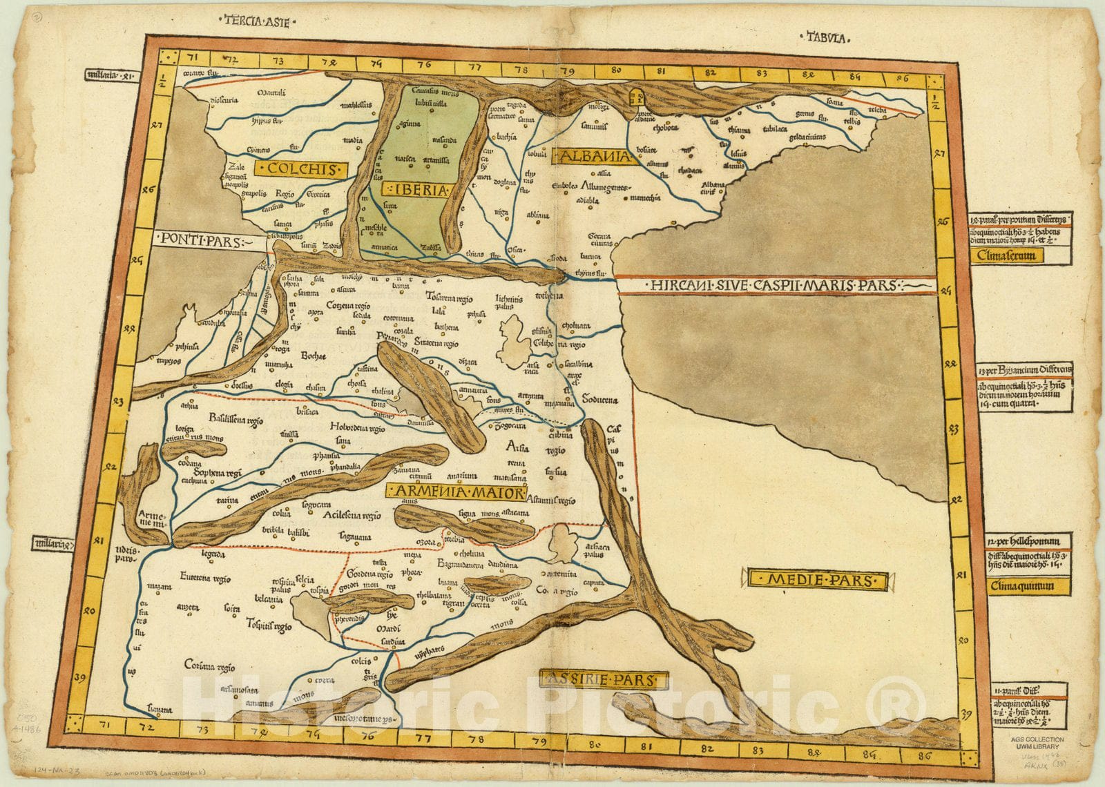 Map : Ulm edition of Ptolemy 1486 4, Cosmographia , Antique Vintage Reproduction