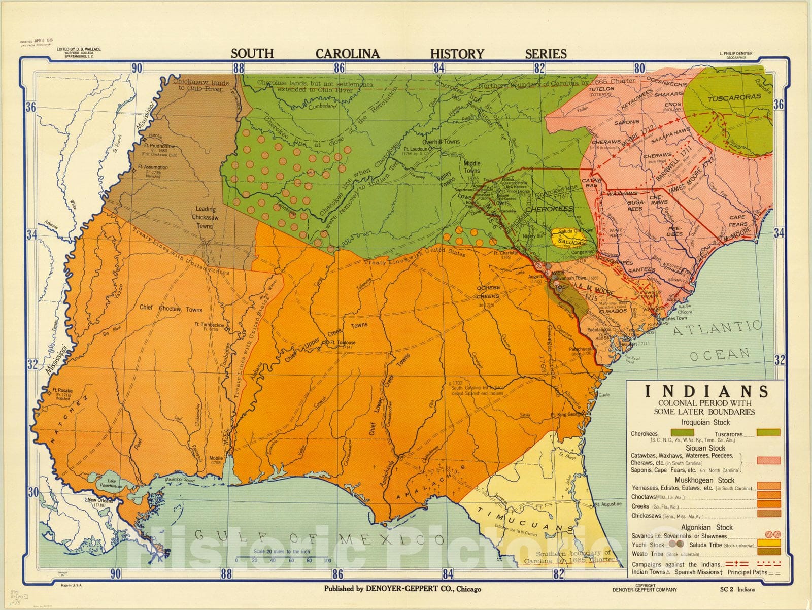 Map : South Carolina 193-? 2, South Carolina history series , Antique Vintage Reproduction