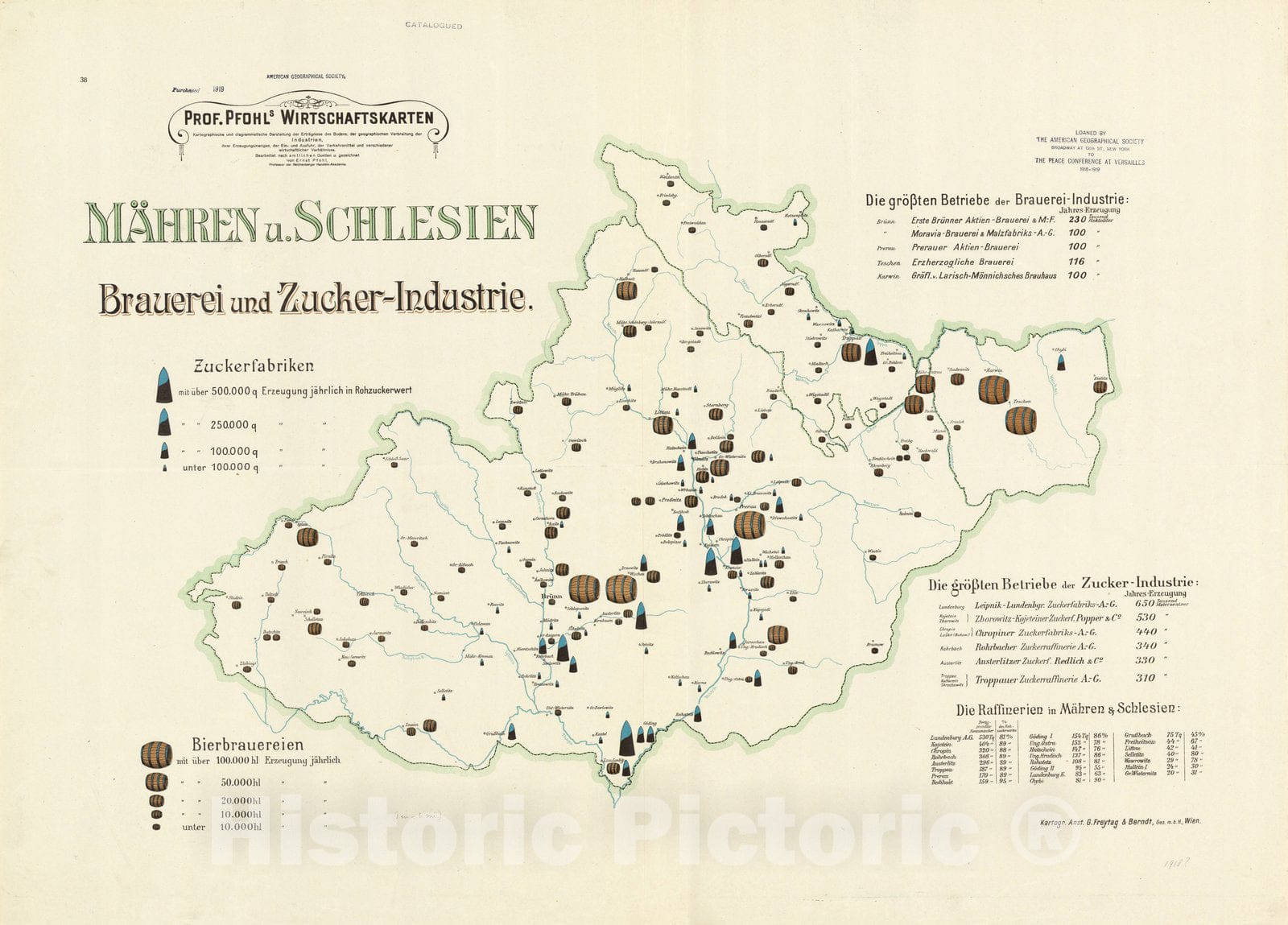 Map : Austria 1913 22, Antique Vintage Reproduction