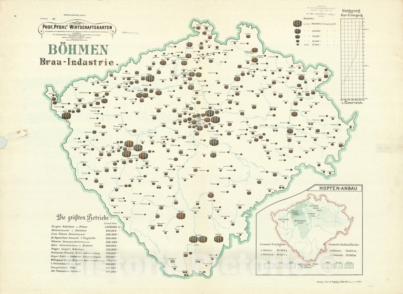 Map : Austria 1913 23, Antique Vintage Reproduction