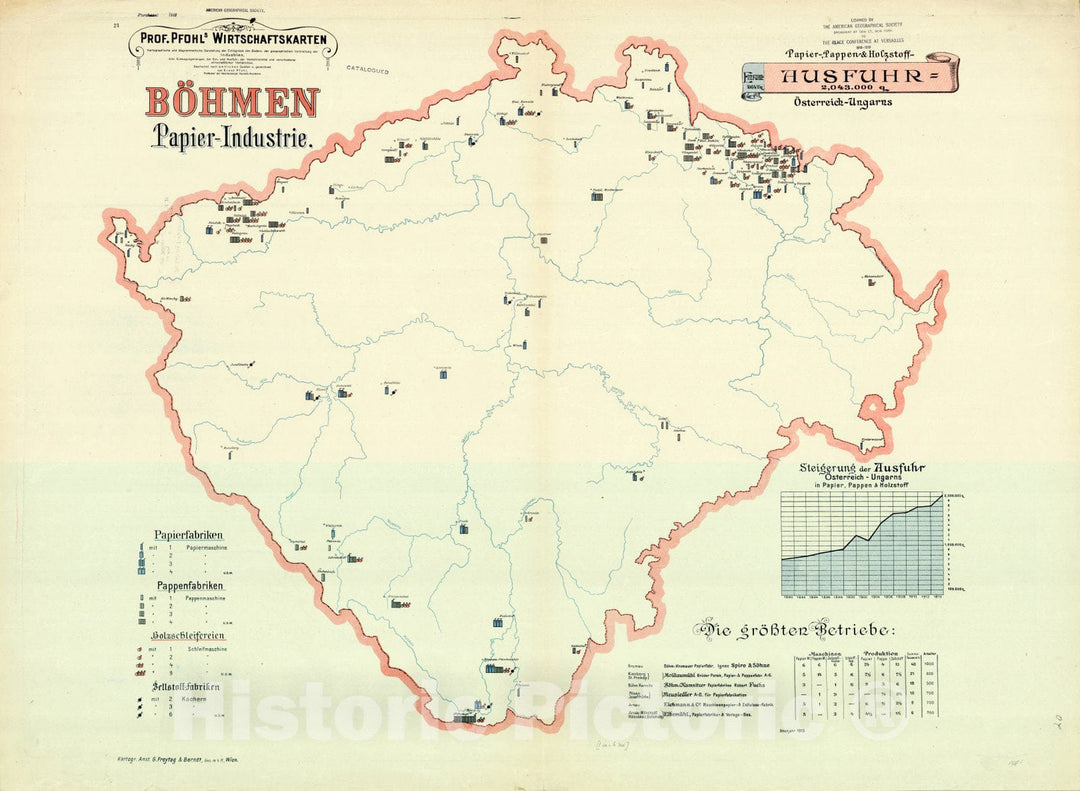 Map : Austria 1913 11, Antique Vintage Reproduction