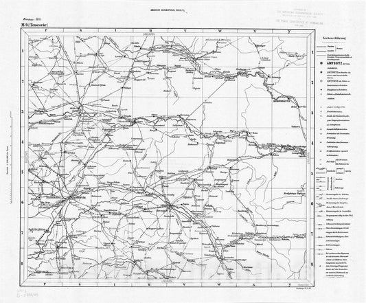 Map : Austria and Hungary 1877 28, Militar-Marschroutenkarte der osterreichisch-ungarischen Monarchie , Antique Vintage Reproduction