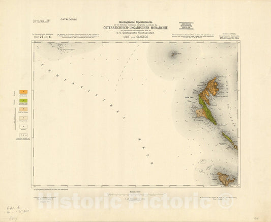 Map : Austria 1912- 10, Geologische Spezialkarte der Republik Osterreich , Antique Vintage Reproduction