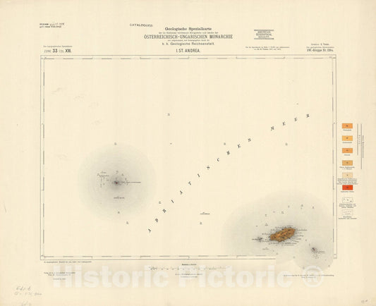 Map : Austria 1912- 13, Geologische Spezialkarte der Republik Osterreich , Antique Vintage Reproduction