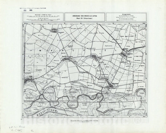 Map : Austria 1944 2, Umgebung von Bruck A.D. Leitha, Antique Vintage Reproduction