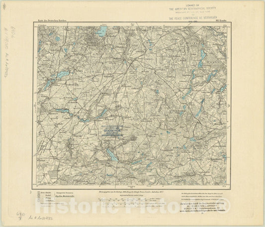 Map : Konitz, Germany 1907, Karte des Deutschen Reiches , Antique Vintage Reproduction