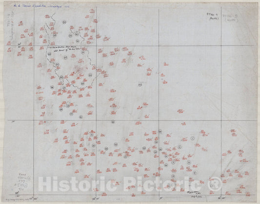 Map : Karakoram Range, India 1932 3, [The eastern Karakoram and Zanskar, Himalaya between the Chang-Chenmo and Tso Moriri], Antique Vintage Reproduction