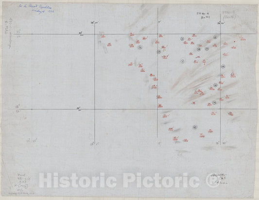 Map : Karakoram Range, India 1932 4, [The eastern Karakoram and Zanskar, Himalaya between the Chang-Chenmo and Tso Moriri], Antique Vintage Reproduction