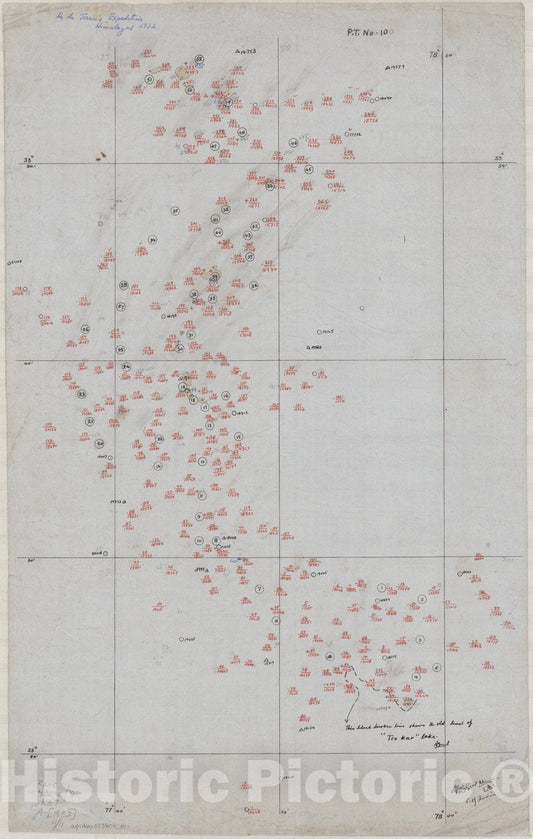 Map : Karakoram Range, India 1932 5, [The eastern Karakoram and Zanskar, Himalaya between the Chang-Chenmo and Tso Moriri], Antique Vintage Reproduction