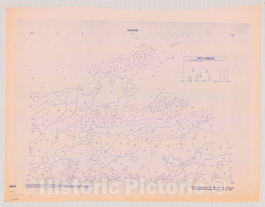 Map : Wisconsin 1967 3, [Overlay soil map, Wisconsin] , Antique Vintage Reproduction