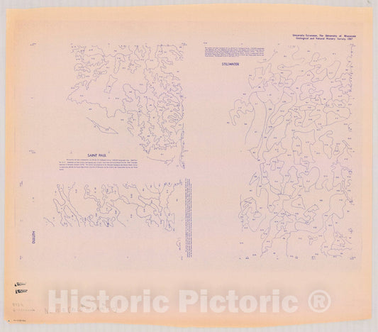 Map : Wisconsin 1967 9, [Overlay soil map, Wisconsin] , Antique Vintage Reproduction