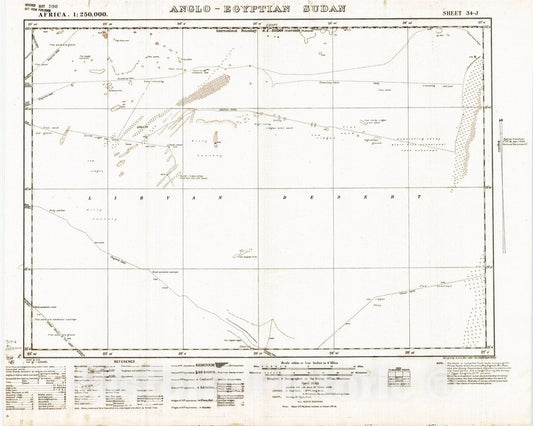 Map : Anglo-Egyptian Sudan 1943 2, Africa 1:250,000 , Antique Vintage Reproduction