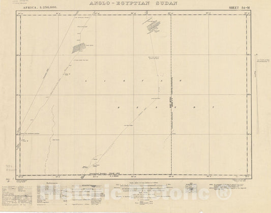 Map : Anglo-Egyptian Sudan 1934, Africa 1:250,000 , Antique Vintage Reproduction
