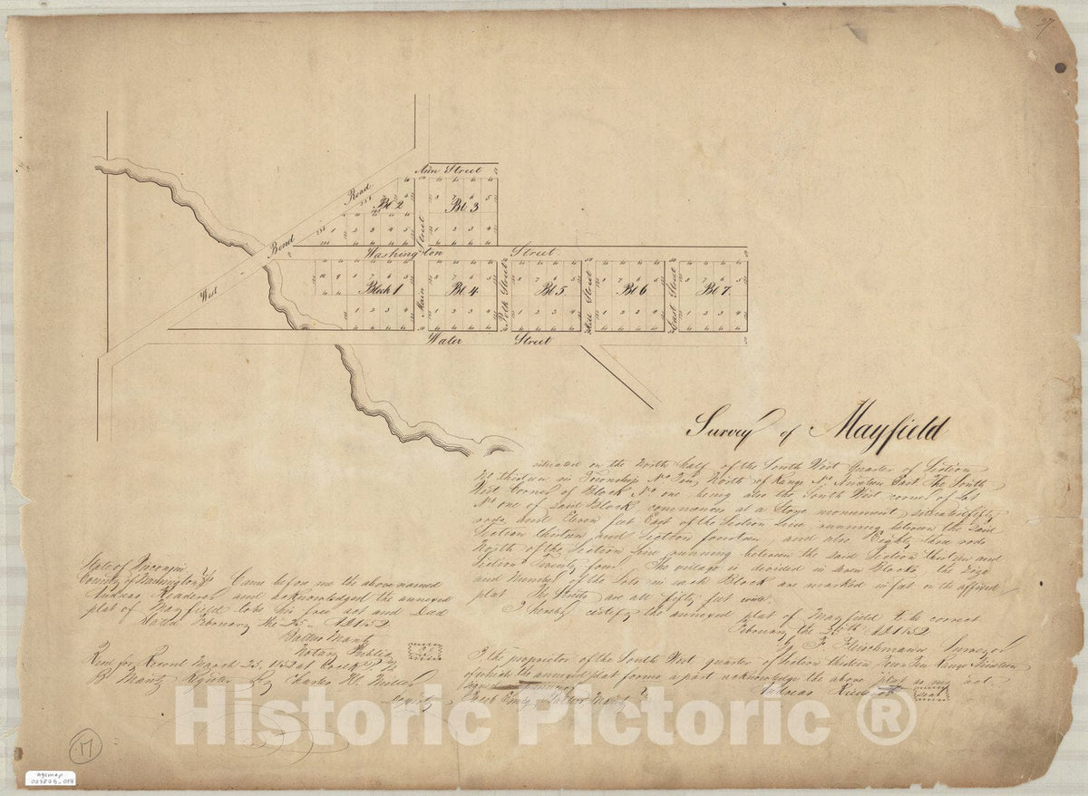 Map : Ozaukee and Washington County communities 1846-1873 2, Antique Vintage Reproduction