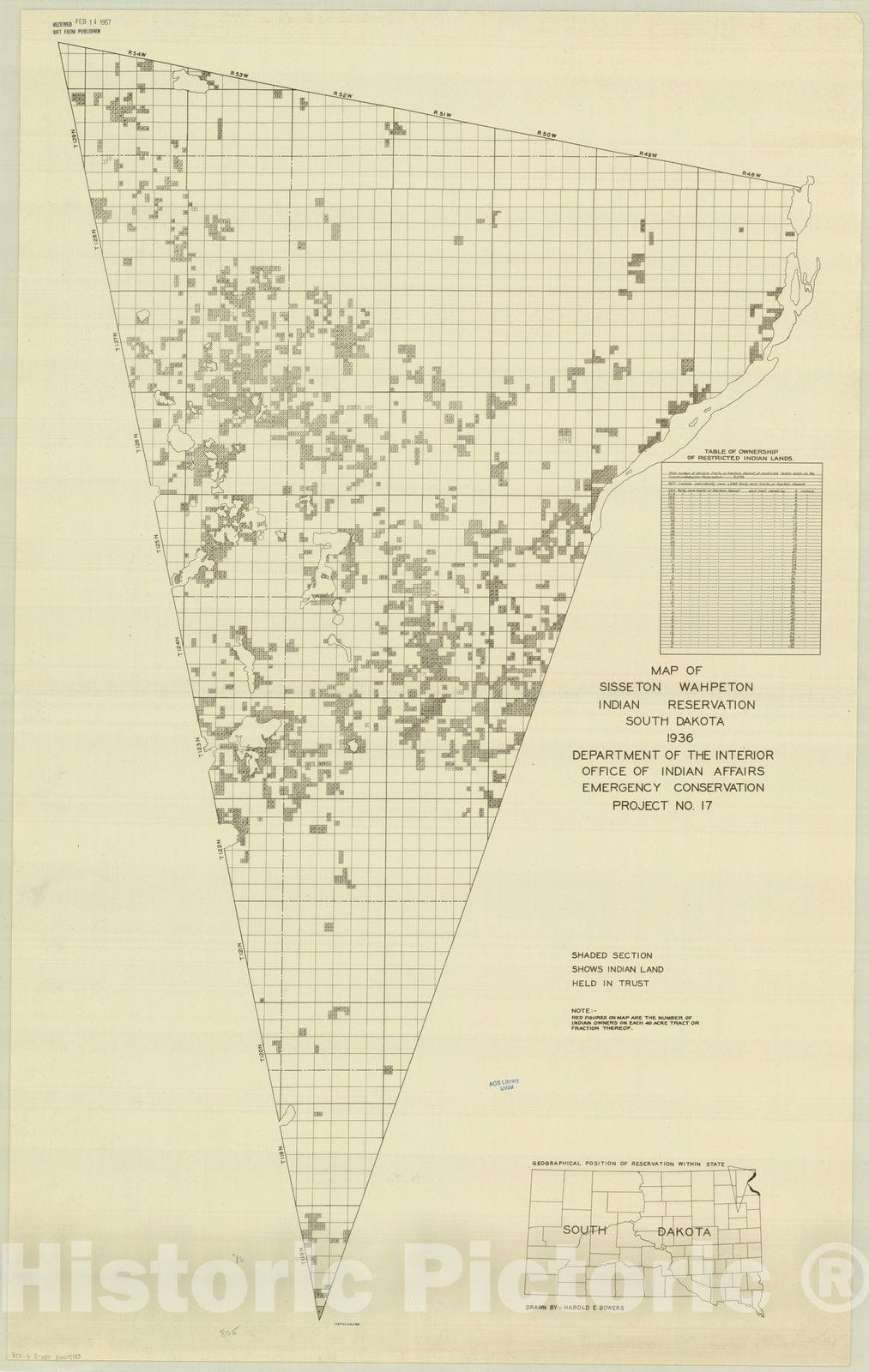 Map : Sisseton Wahpeton Indian Reservation, South Dakota 1936, Map of Sisseton Wahpeton Indian Reservation, South Dakota 1936, Antique Vintage Reproduction