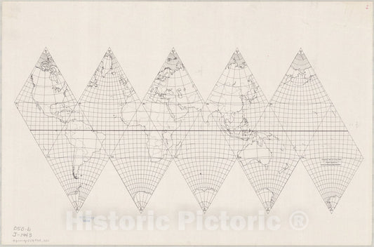 Map : World map 1943 1, Likaglobe , Antique Vintage Reproduction