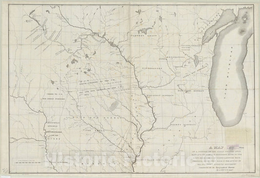 Map : United States 1836, Antique Vintage Reproduction
