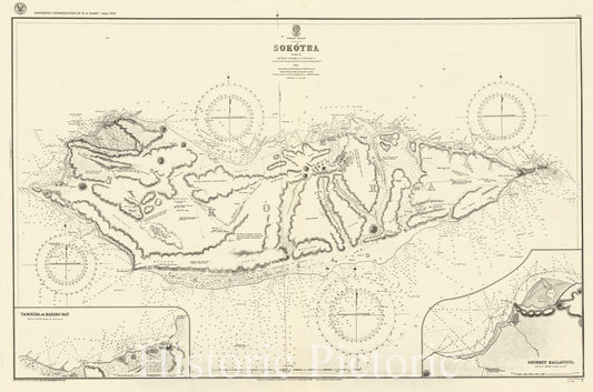 Map : Indian Ocean Soko?tra 1939, Indian Ocean Soko?tra , Antique Vintage Reproduction