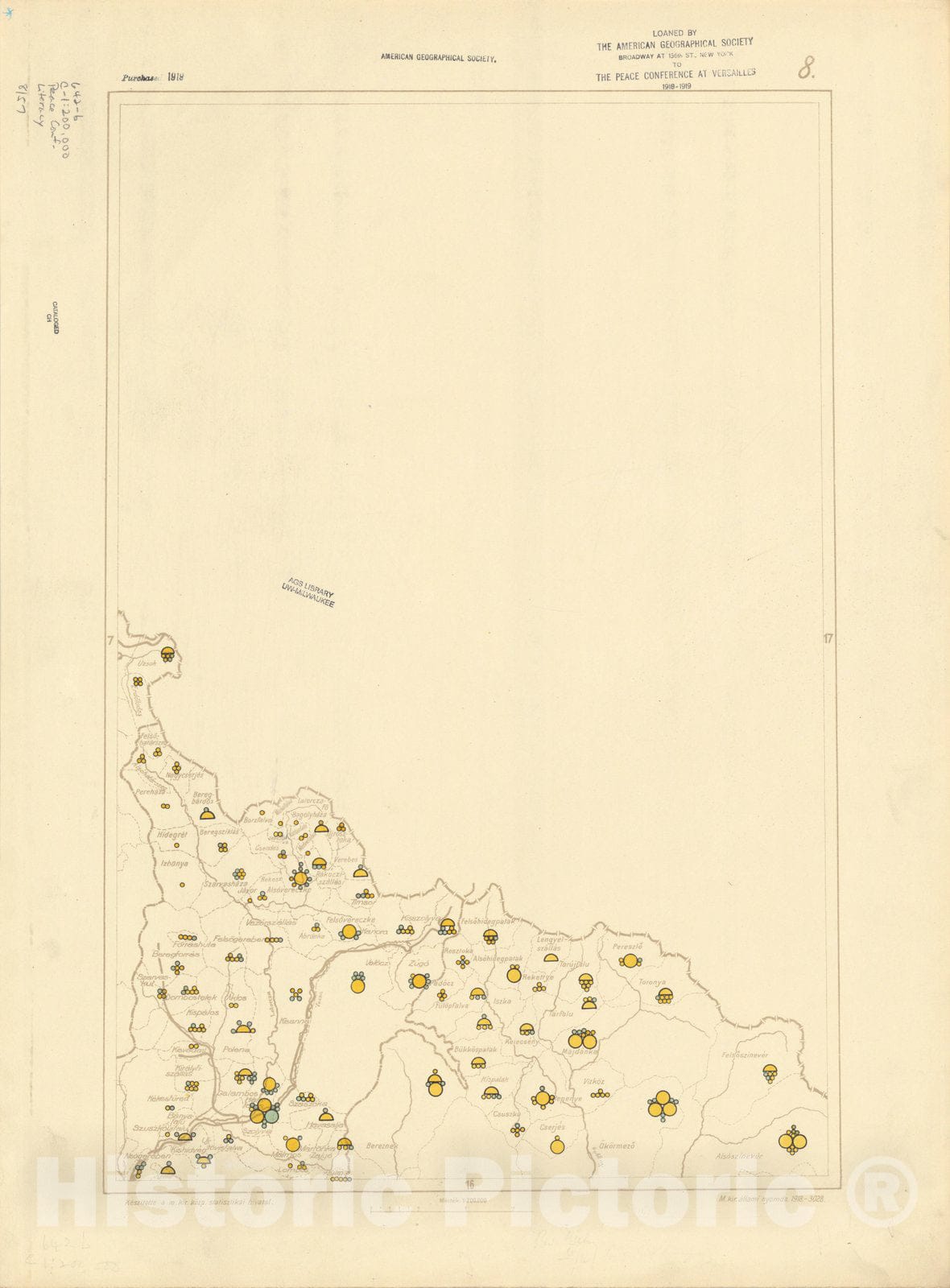 Historic Map : The Communes of Hungary showing the persons able to read and write 1918 41, Vintage Reproduction