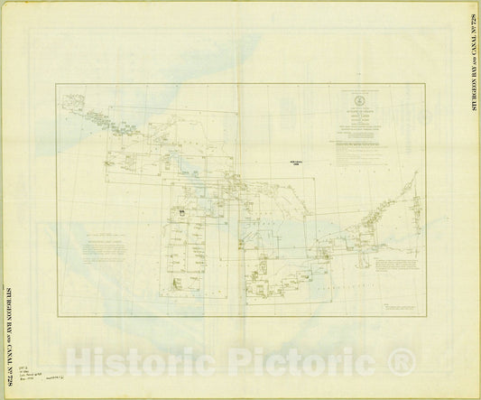 Map : Sturgeon Bay, Wisconsin 1972 2, Sturgeon Bay and canal, Lake Michigan : chart no. 728 , Antique Vintage Reproduction