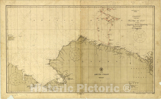 Map : Alaska, Arctic Coast 1911, Alaska, Arctic Coast , Antique Vintage Reproduction