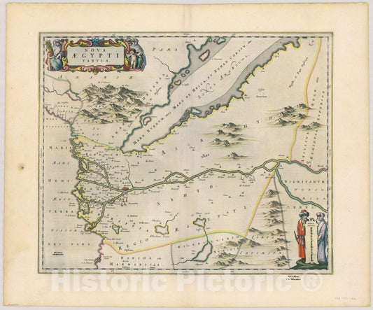 Map : Holy Land Maps #64, Nova Aegypti tabula, Antique Vintage Reproduction
