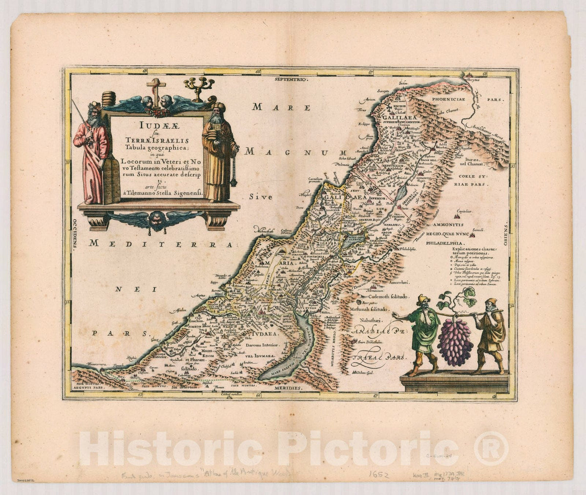 Map : Holy Land Maps #54, Iudaeae seu Terrae Israelis Tabula geographica ; in qua Locorum in Veteri et Novo Testamento celebratissimorum Situs accurate descripti