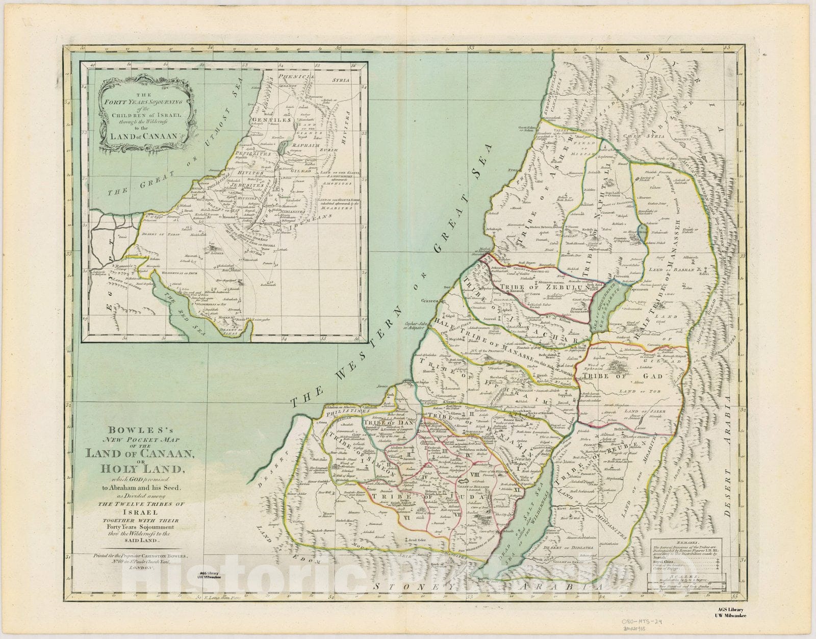 Map : Holy Land Maps #132, Antique Vintage Reproduction