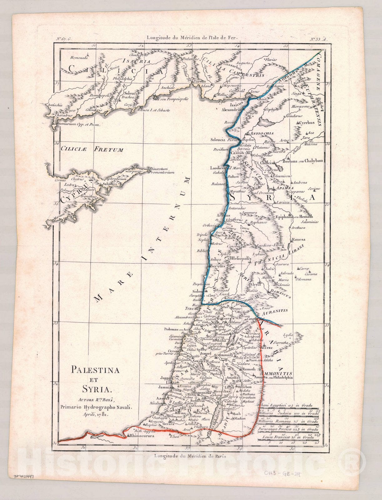 Map : Holy Land Maps #131, Palestina et Syria , Antique Vintage Reproduction