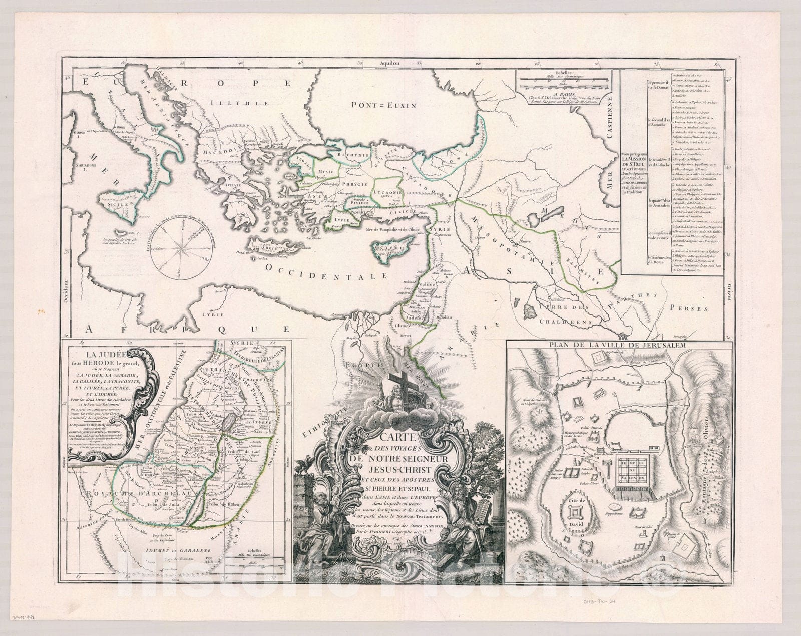 Map : Holy Land Maps #118, Antique Vintage Reproduction