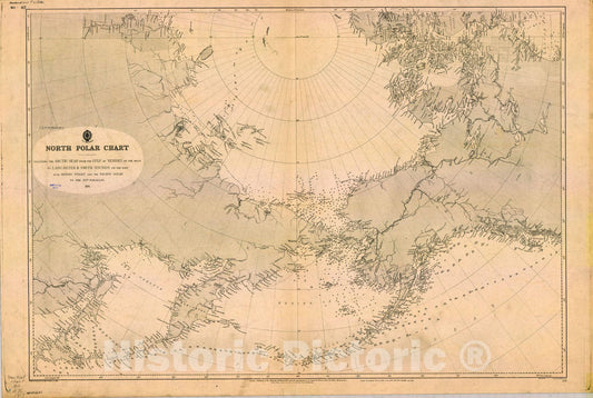 Map : Arctic 1917, Antique Vintage Reproduction