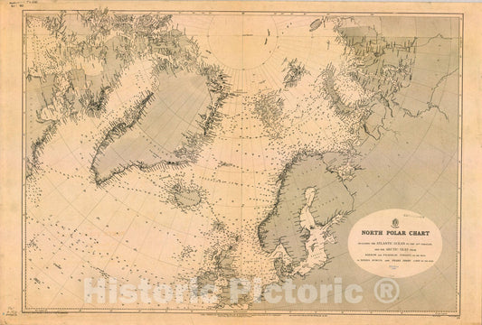 Map : Arctic 1920, Antique Vintage Reproduction