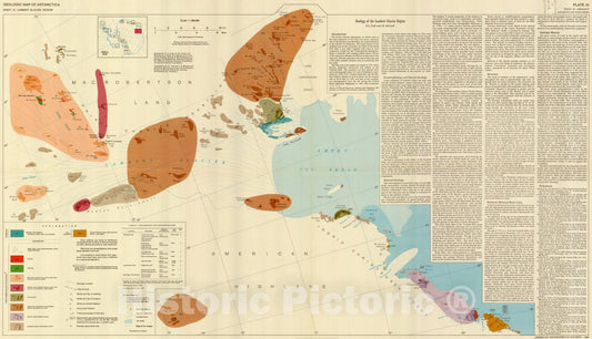 Map : Antarctic map folio series Lambert Glacier Region , Antarctic map folio series , Antique Vintage Reproduction