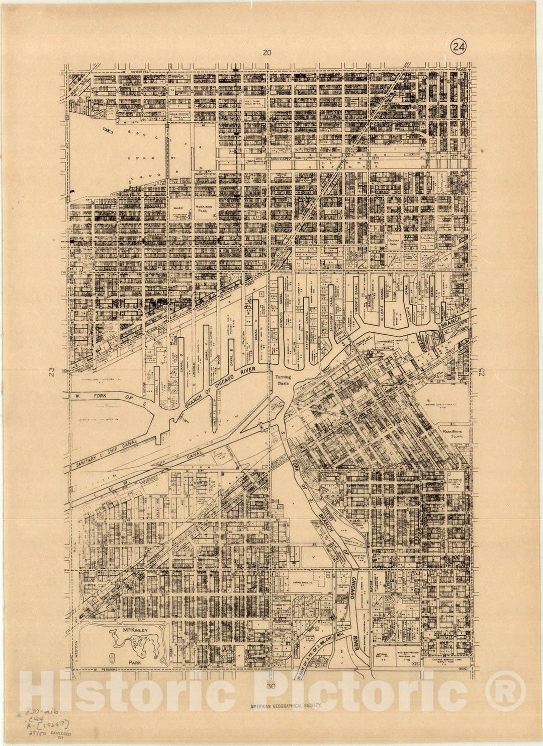 Map : Chicago Zoning Commission Maps 1, Antique Vintage Reproduction