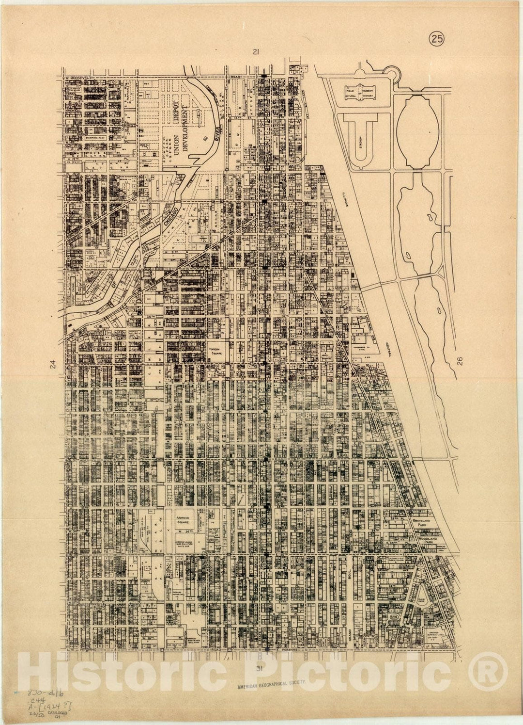 Map : Chicago Zoning Commission Maps 3, Antique Vintage Reproduction