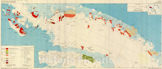 Map : Antarctic map folio series Eastern Ellsworth land , Antarctic map folio series , Antique Vintage Reproduction