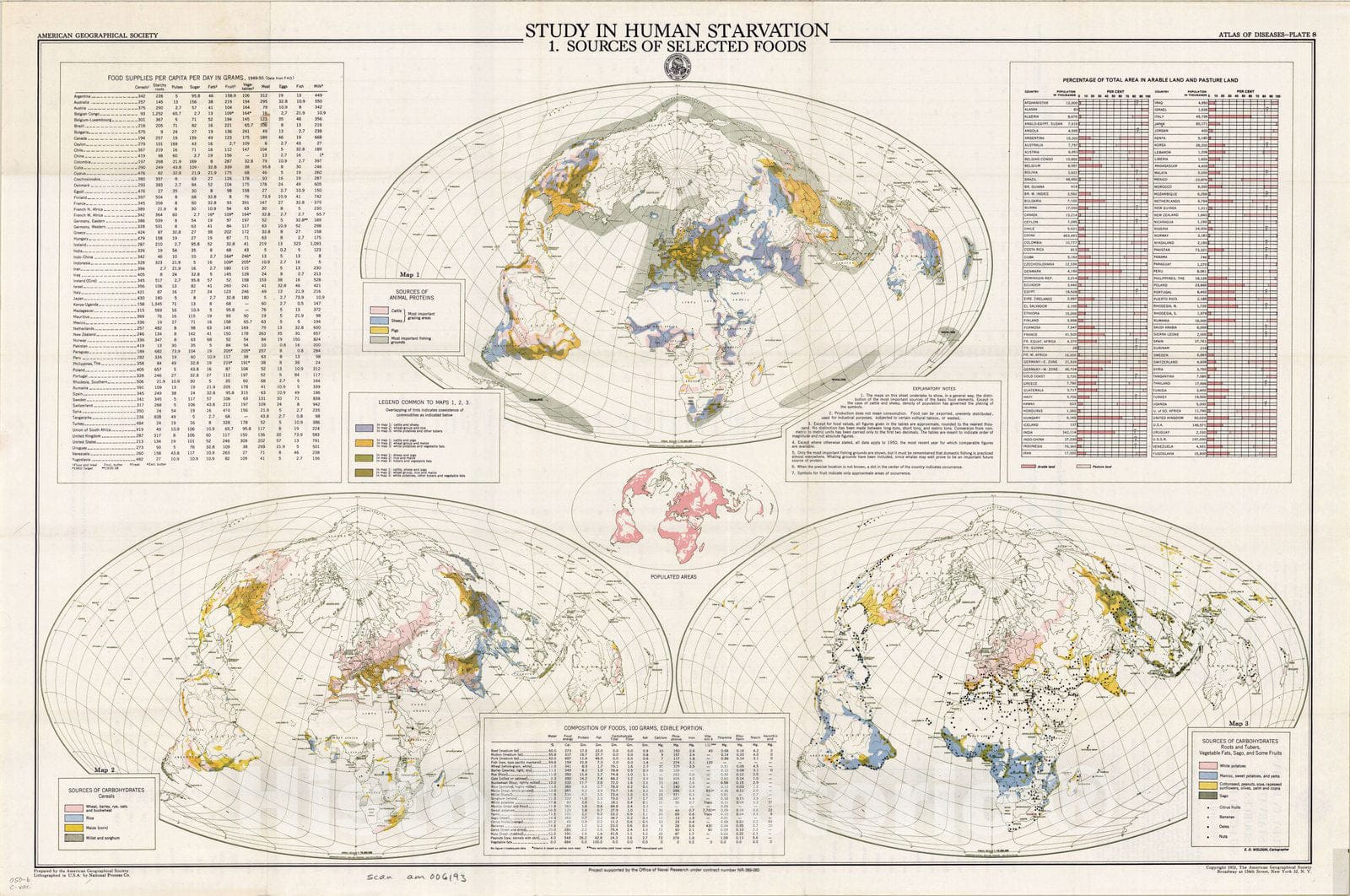 Map : Atlas of Diseases 1954 3, Atlas of diseases, Antique Vintage Reproduction