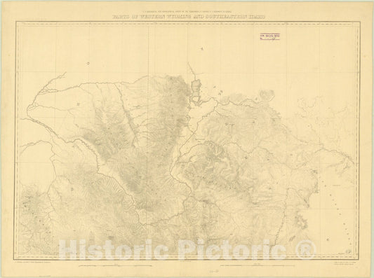 Map : Wyoming and Idaho 1878, Parts of western Wyoming and southeastern Idaho , Antique Vintage Reproduction