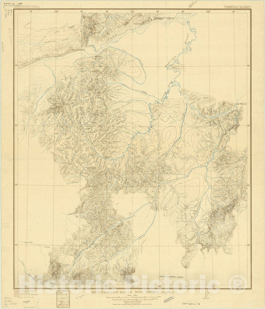 Map : Alaska 1921, Reconnaissance map of Ruby district, Alaska , Antique Vintage Reproduction