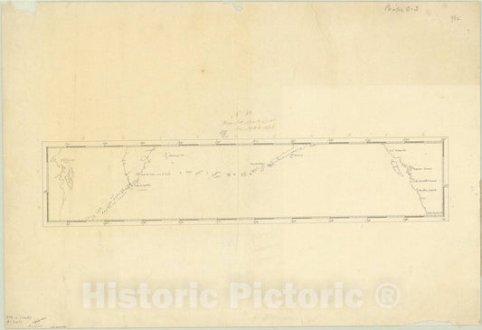 Map : Pacific Ocean 1776, N 16 from Lat 45 N to 57 N, Long 120 W to 135 E, Antique Vintage Reproduction