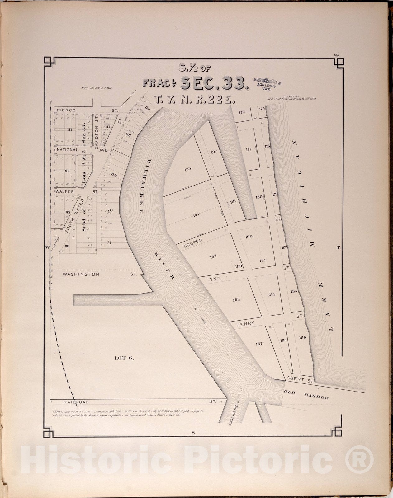 Map : Milwaukee, Wisconsin 1884 41, Quarter-sectional atlas of the city of Milwaukee , Antique Vintage Reproduction
