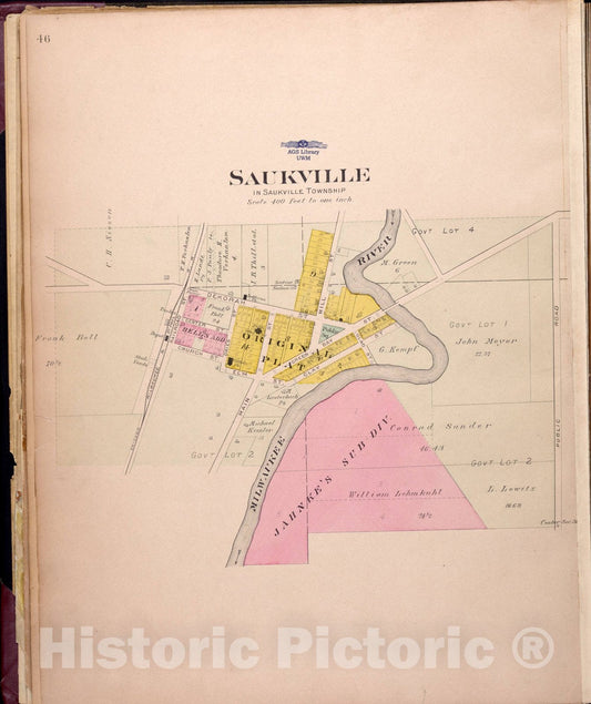 Historic Map : Washington & Ozaukee Counties, Wisconsin 1915 12, Plat book of Washington and Ozaukee counties, Wisconsin, compiled from county records and actual surveys