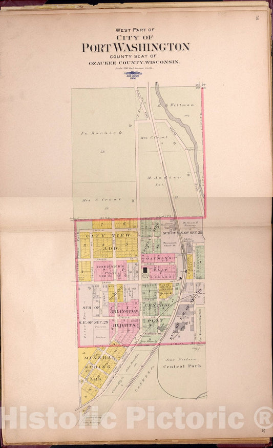 Historic Map : Washington & Ozaukee Counties, Wisconsin 1915 2, Plat book of Washington and Ozaukee counties, Wisconsin, compiled from county records and actual surveys