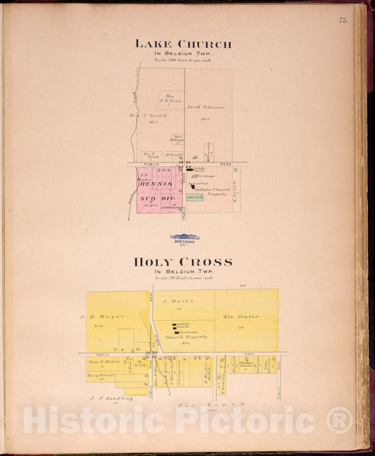 Historic Map : Washington & Ozaukee Counties, Wisconsin 1915 4, Plat book of Washington and Ozaukee counties, Wisconsin, compiled from county records and actual surveys