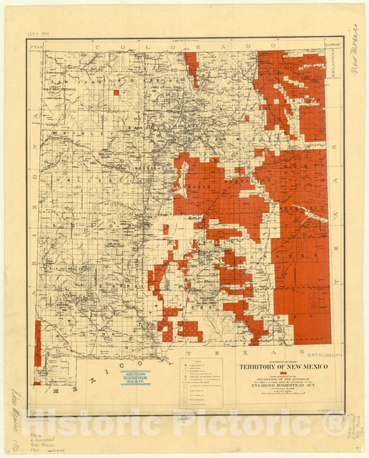 Historic Map : Nevada 1912 2, State of Nevada : lands designated by the Secretary of the Interior under the provisions of the enlarged Homestead Act of February 19, 1909
