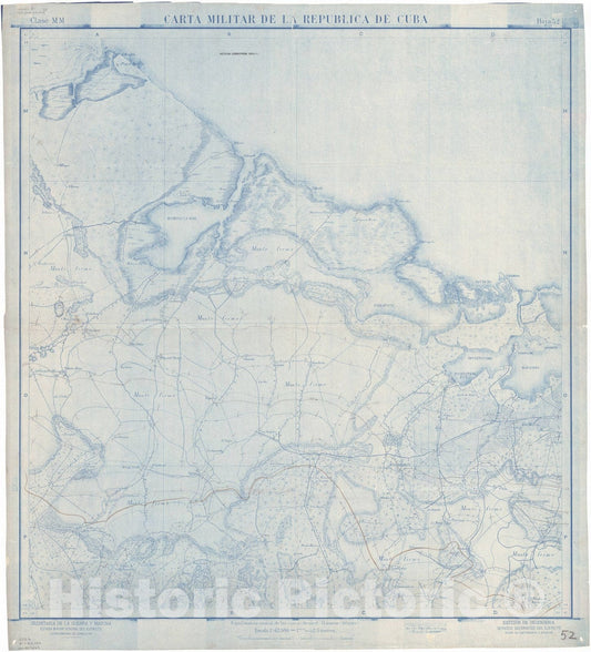 Map : Cuba 1906 4, Military map of Cuba , Antique Vintage Reproduction