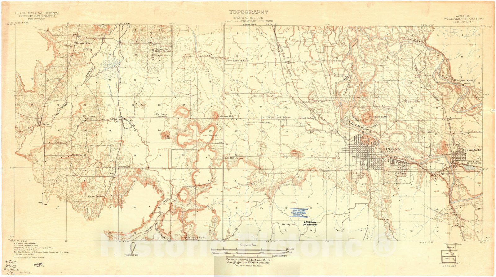 Map : Willamette Valley, Oregon 1910 3, Oregon, Willamette Valley , Antique Vintage Reproduction