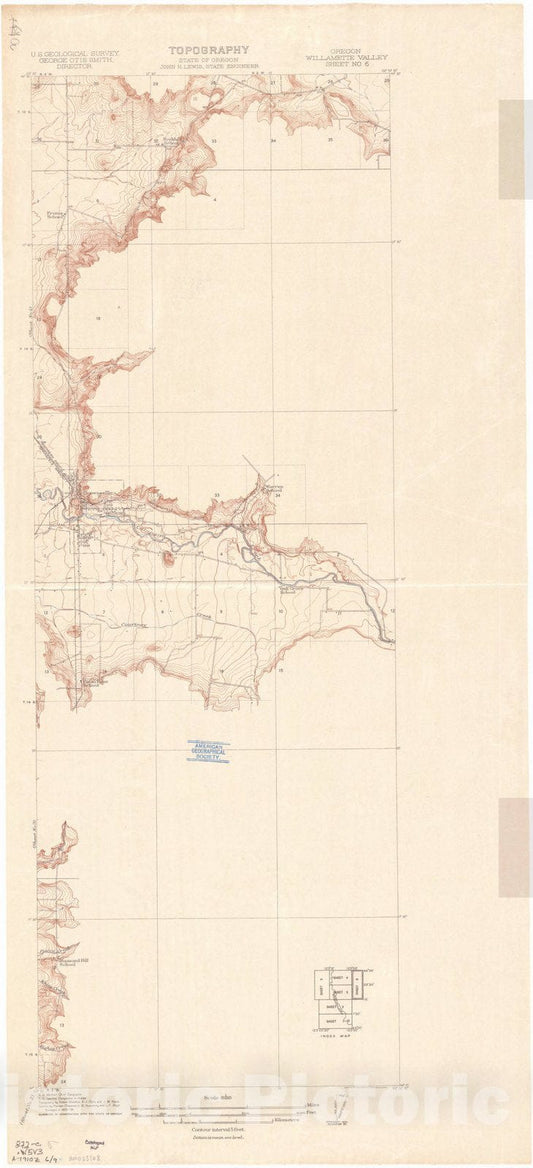 Map : Willamette Valley, Oregon 1910 7, Oregon, Willamette Valley , Antique Vintage Reproduction